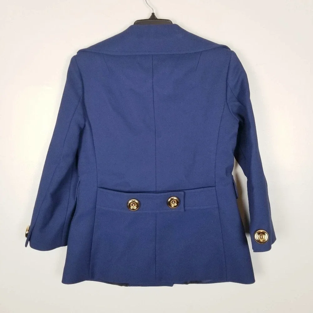 Michael Kors Collection, Italy, navy blue double breasted blazer jacket, size 4 - Picture 5 of 8